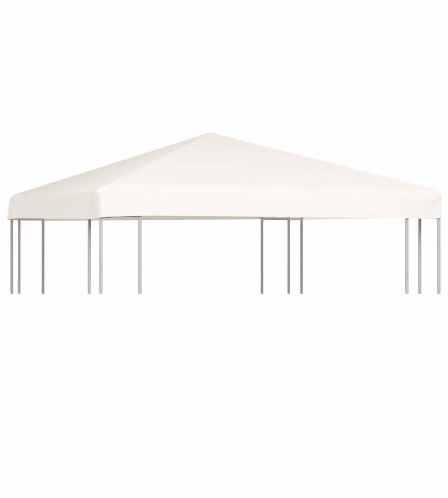 Copertura Superiore per Gazebo 310 g/mq 3x3 m Bianco Crema