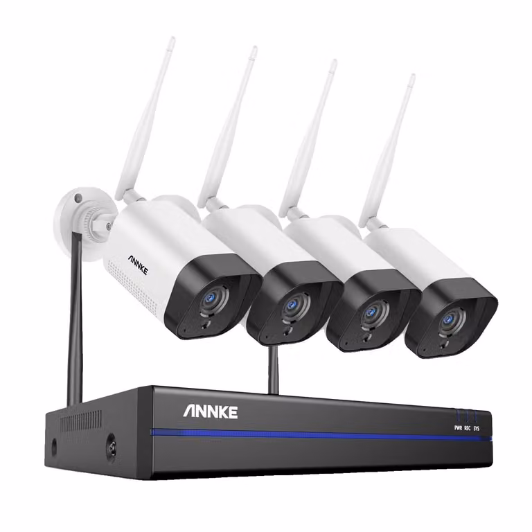 Sistema CCTV wireless, compressione H265+, audio bidirezionale, telecamera 8CH NVR 4 pz, 2T