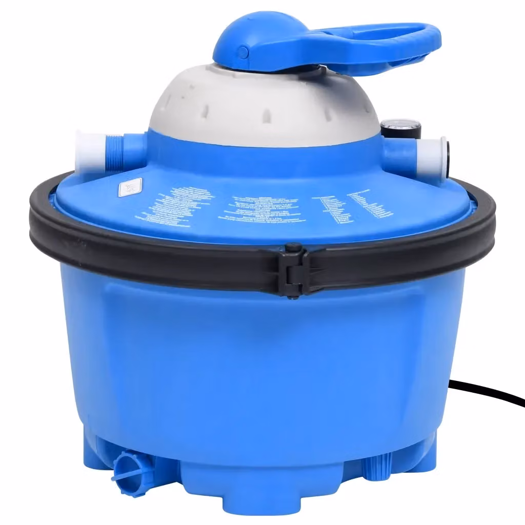 Pompa con Filtro a Sabbia vidaXL Blu e Nera, H x L x P: 385 x 620 x 432 mm – 2