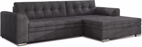 Divano angolare trasformabile CONFORTO MEUBLORAMA 4 posti grigio antracite con angolo destro L/P/H: 274 x 165 x 78 cm – 1