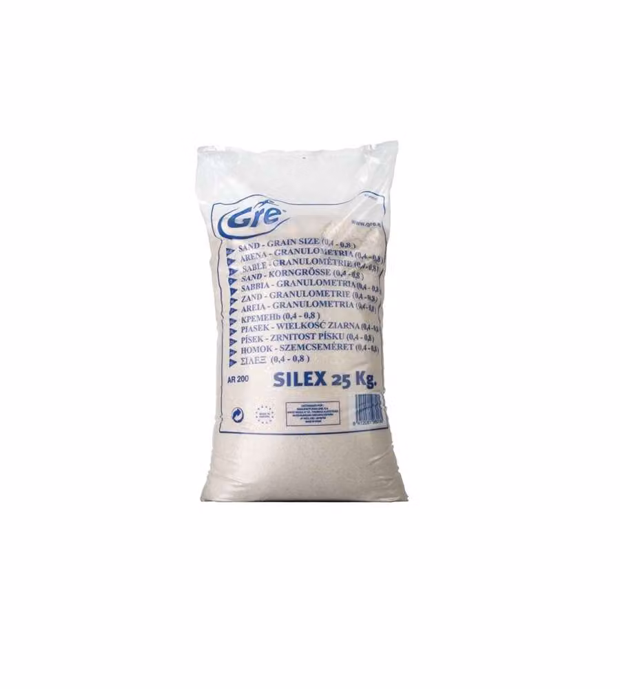 Gre Sabbia per Filtro Piscina - 25 kg - Granulometria 0,4/0,8 mm