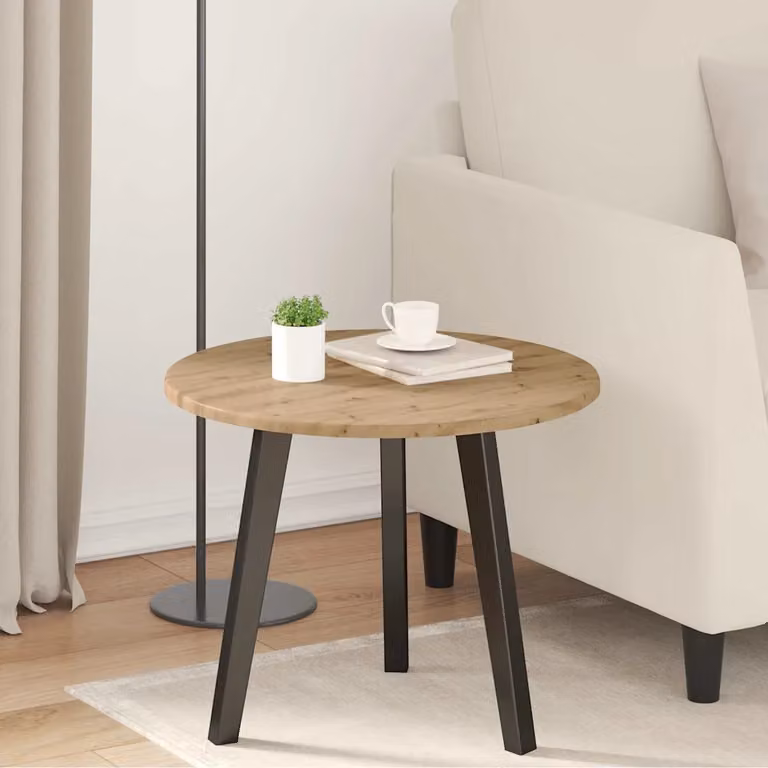 Piano del tavolo rotondo vidaXL in legno ingegnerizzato color marrone rovere, Ø 50 x 1,5 cm