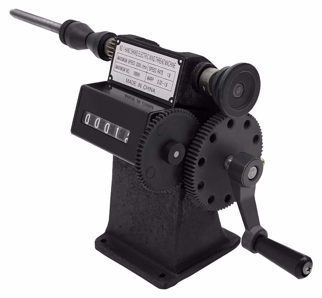 Macchina avvolgitrice manuale con contatore meccanico a 5 cifre, fino a 99.999 giri, per avvolgimenti di filo