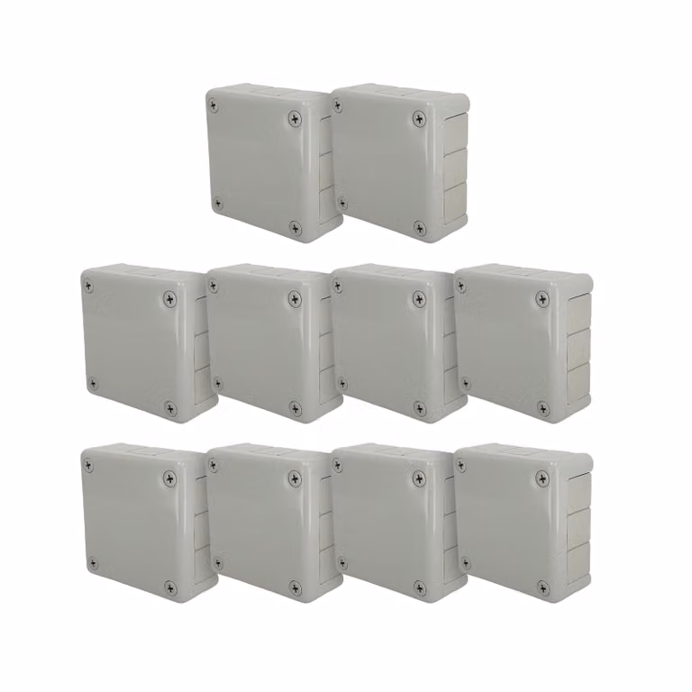 10x scatola da incasso 98x98x42mm IP55 con 12 ingressi in gomma grigio VP-41 EDO777927 EDO Technic