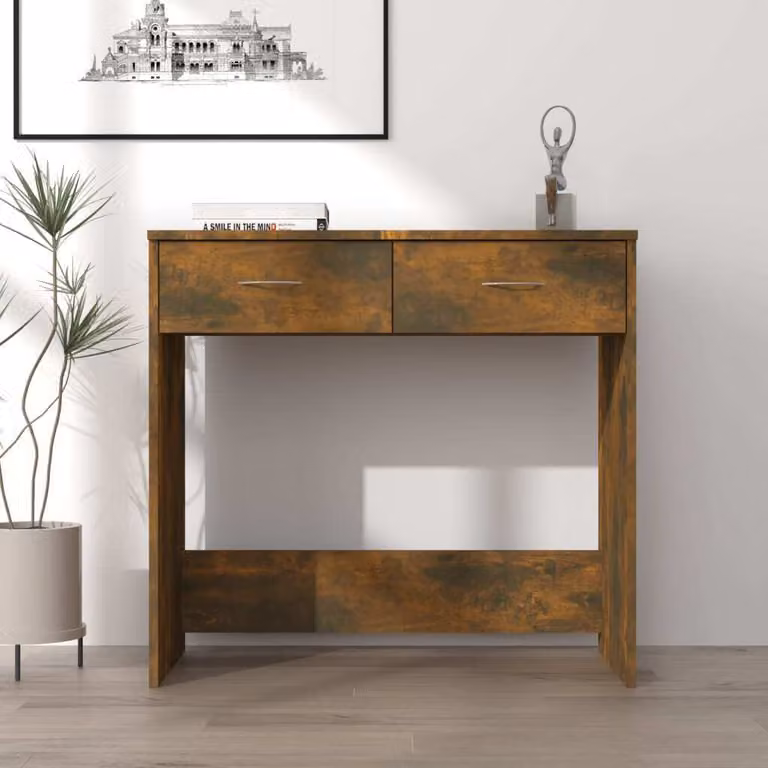 Maison Exclusive - Scrivania in rovere affumicato 80x40x75 cm Materiale ligneo