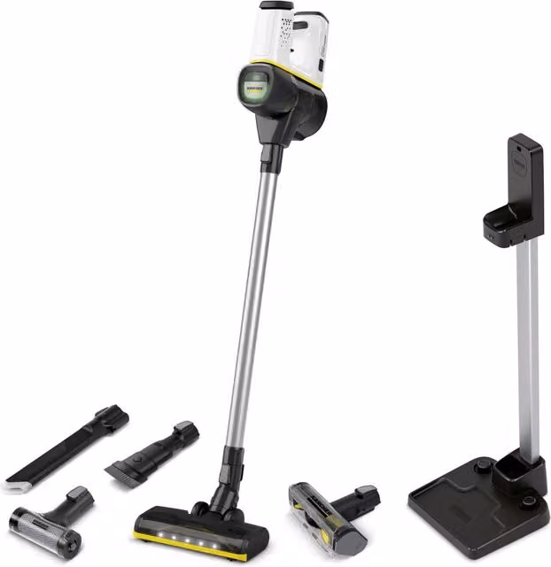 Karcher Aspirapolvere senza fili VC 6 Cordless ourFamily Extra bianca e nera con tecnologia bagless e filtro HEPA – 1
