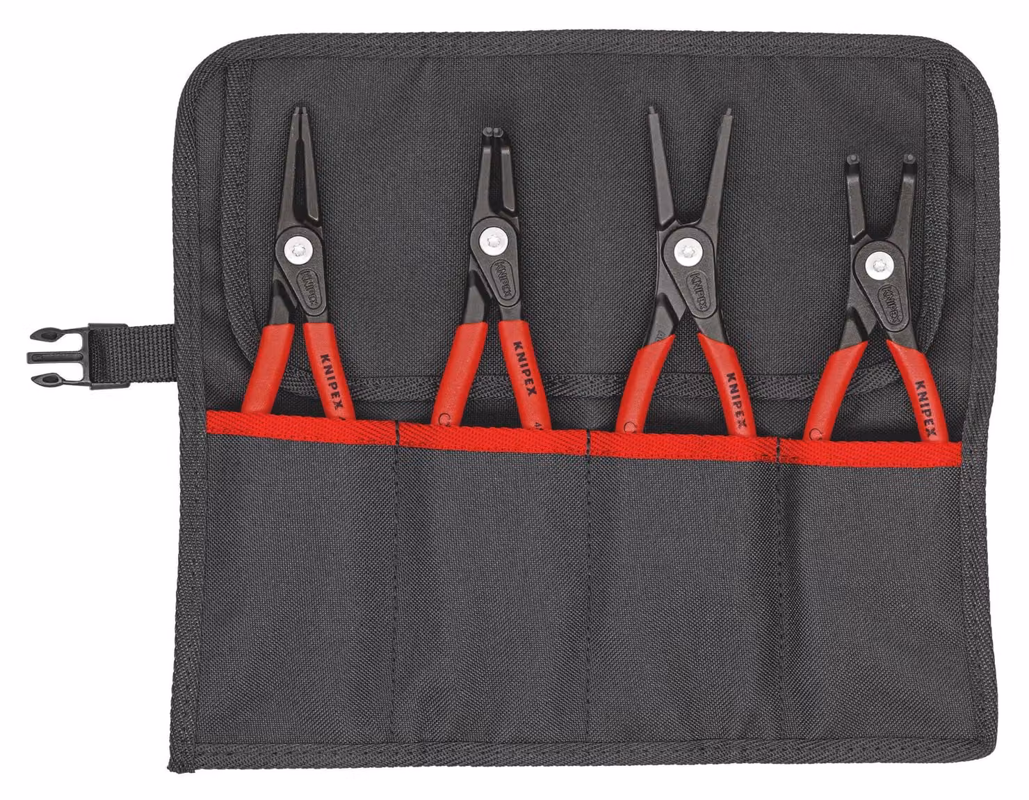 Set di pinze di precisione di sicurezza, 4 pezzi, in custodia a rotolo Knipex | 4003773081555