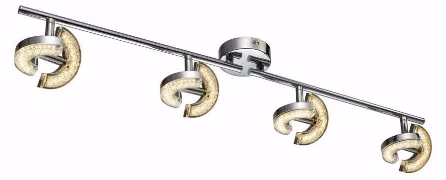 Lampada da soffitto a LED Semic 3W 3000K 1920 lm, metallo nichelato, dimensioni: 13x78x10 cm, IP20, Reality