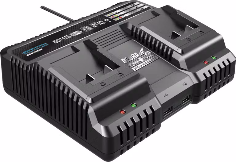 Doppio Caricatore Rapido, Alimentazione Per Due Batterie Dedra Sas+All Ded7039V 2X4,5A