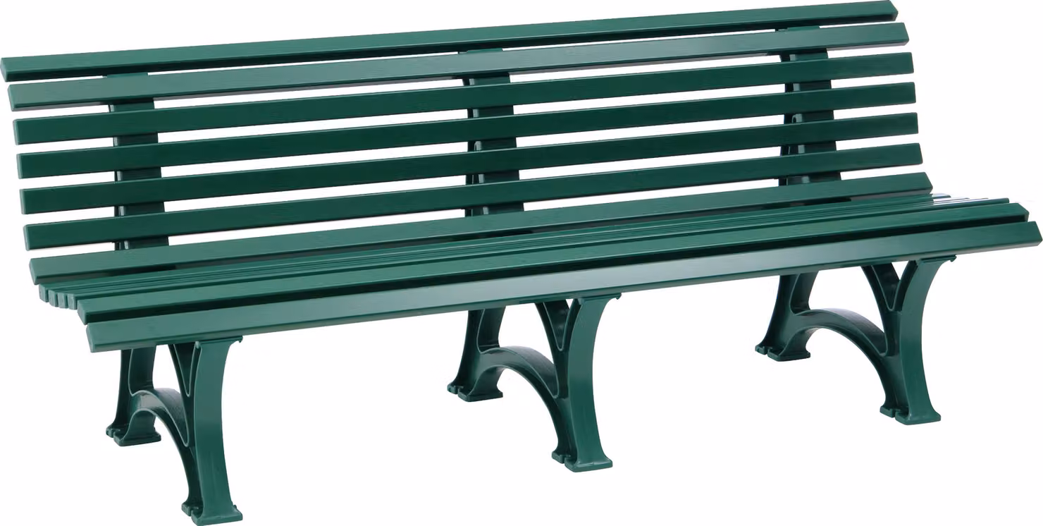 Panchina da giardino in plastica BORKUM 200 cm di BLOME, verde scuro