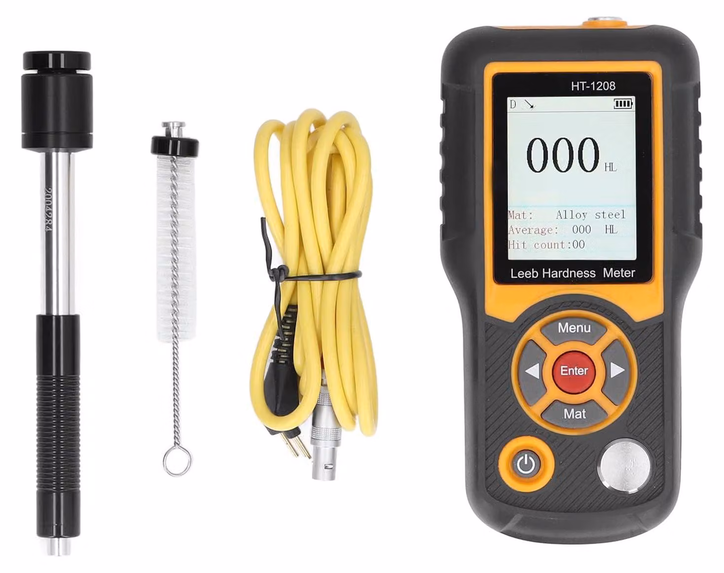 Durometro digitale portatile con display TFT a colori, materiale ABS, modello HT-1208, range di misurazione 170-960HL