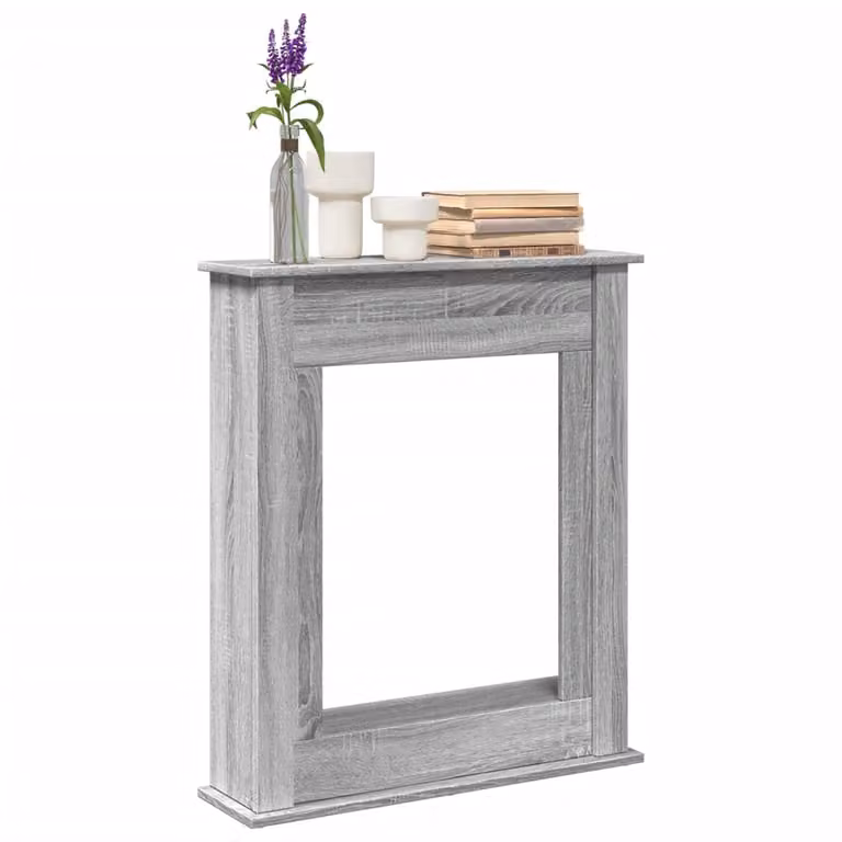 Cornice per Camino vidaXL Grigio Sonoma, L 75 cm, P 20 cm, H 87,5 cm