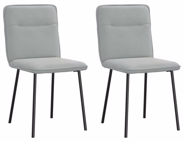 Set di 2 eleganti sedie da pranzo in velluto, dal design raffinato