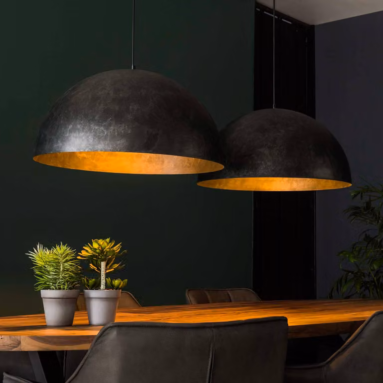 ZIJLSTRA Lampada a sospensione Akardien, dimmerabile, Nero, Soggiorno / Sala da pranzo, Metallo, Vintage, Lampada a sospensione