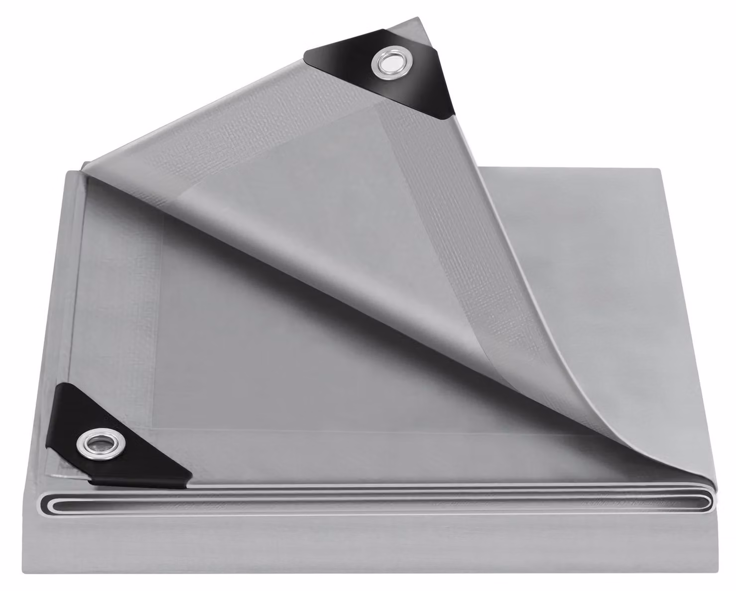 Telo coprioggetto – Impermeabile – Resistente ai raggi UV e alle intemperie – Anelli metallici – Polietilene da 140 g/m² – 2 x 2 metri – Grigio