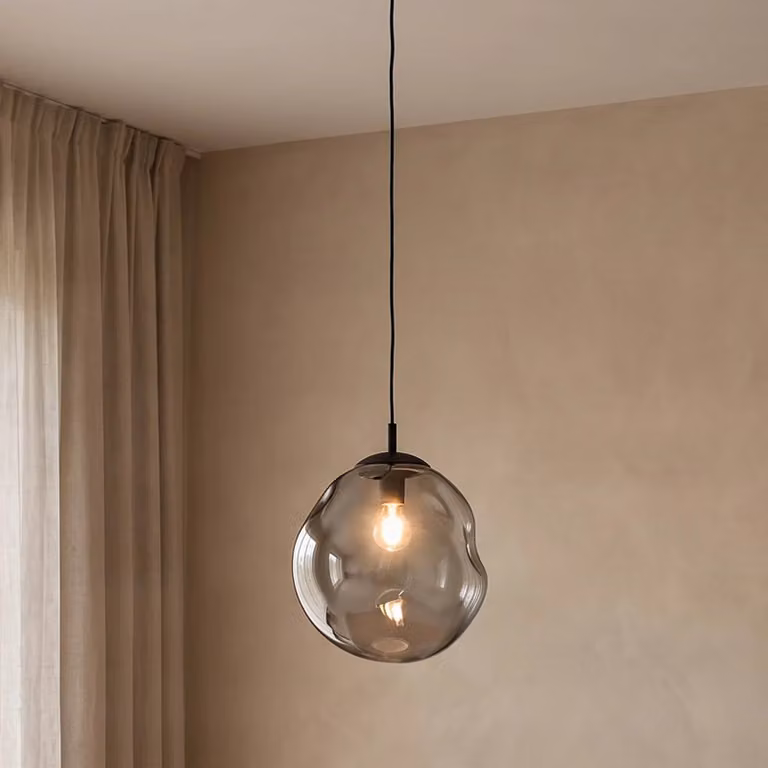 Lampada a sospensione in vetro Sol TK Lighting, dimmerabile, Chiaro / Trasparente, Soggiorno / Sala da pranzo, Vetro, Moderno, Lampada a sospensione