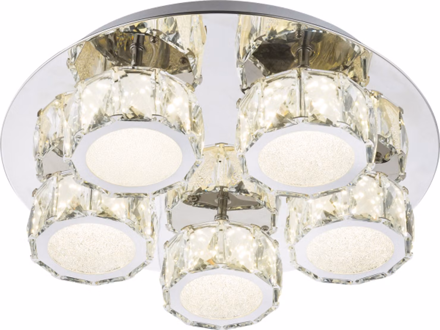 Globo Lighting plafoniera in metallo cromato, LED