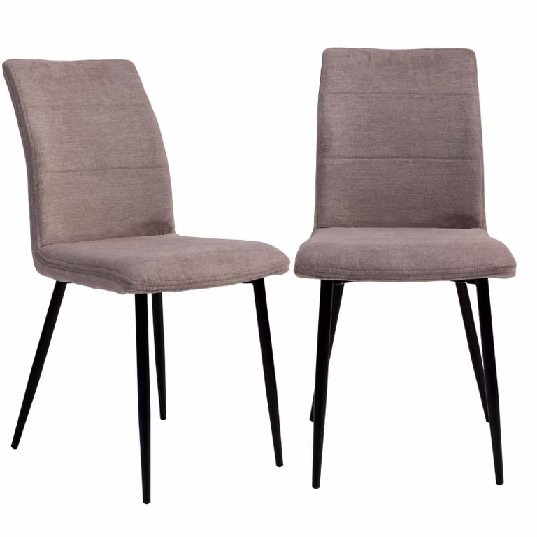 Sedie da pranzo moderne con rivestimento in tessuto - comode sedie da tavolo con parte anteriore trapuntata - sedie da cucina imbottite con schienale curvo per un maggiore comfort di seduta , Quantità:2 pezzi;Colore:Rosa polvere