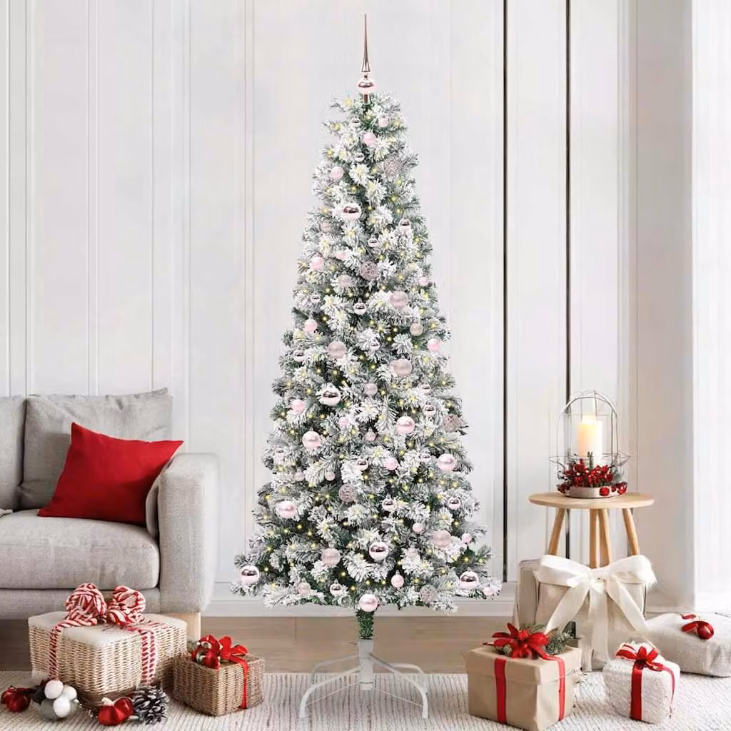 Maison Exclusive - Albero di Natale artificiale pieghevole verde e bianco 210 cm