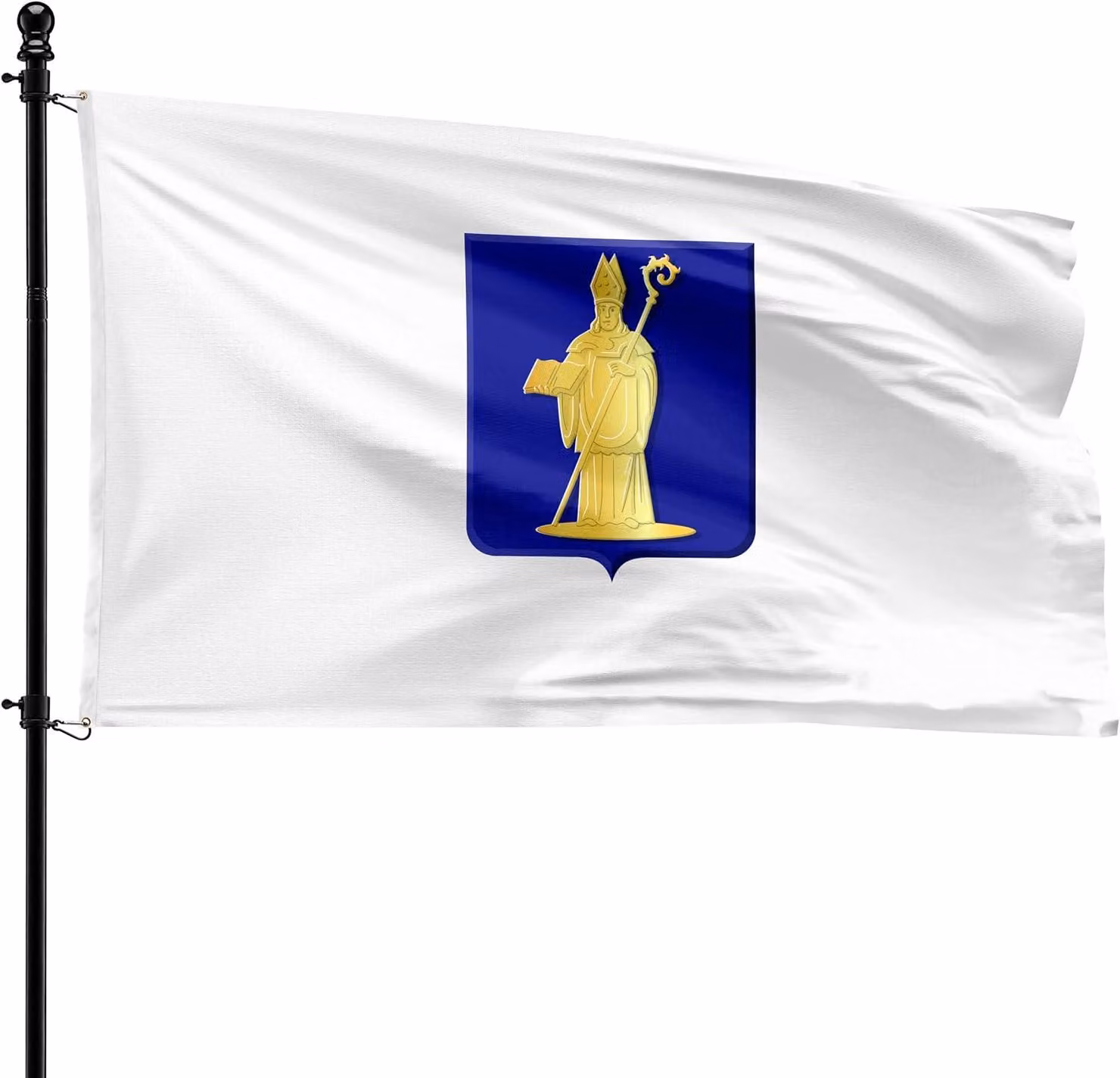Bandiera comunale di Soumagne, 90 x 150 cm, in poliestere, adatta per l'asta di bandiera