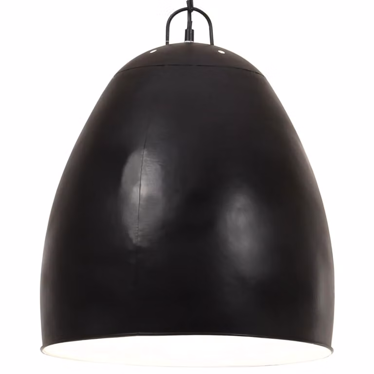 vidaXL Lampada a sospensione in stile industriale 25 W nero rotonda 42 cm E27