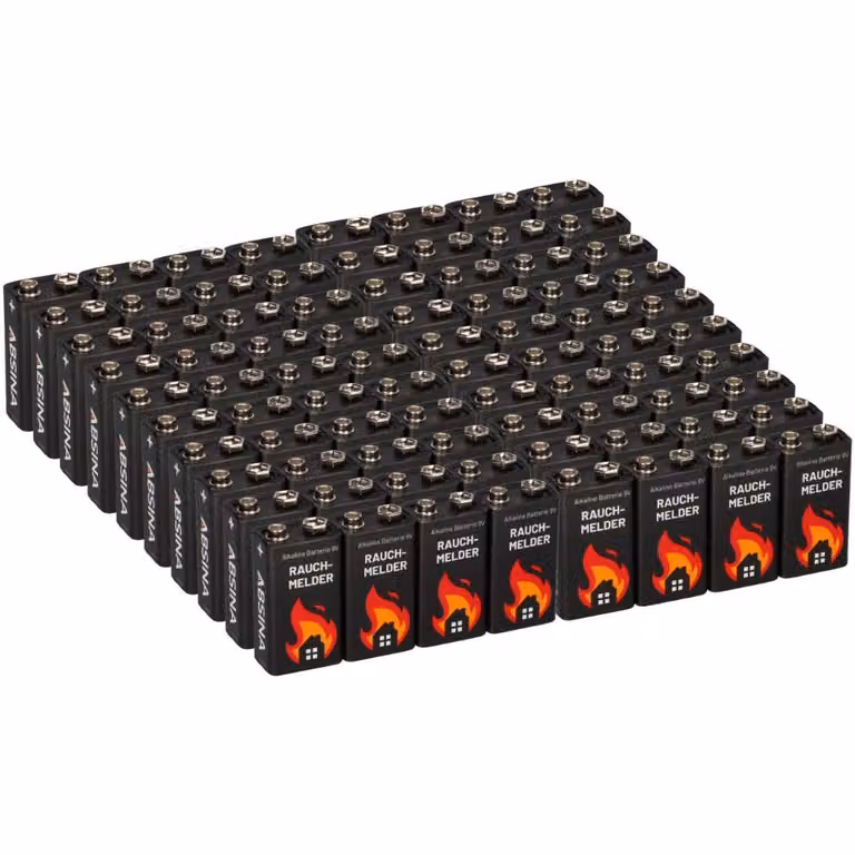 80x batteria per rilevatore di fumo a blocco da 9V per i giocattoli dei dispositivi di misurazione del rilevatore di fumo