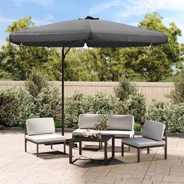 Maison Exclusive - Ombrellone con palo in acciaio, 300 cm, colore antracite