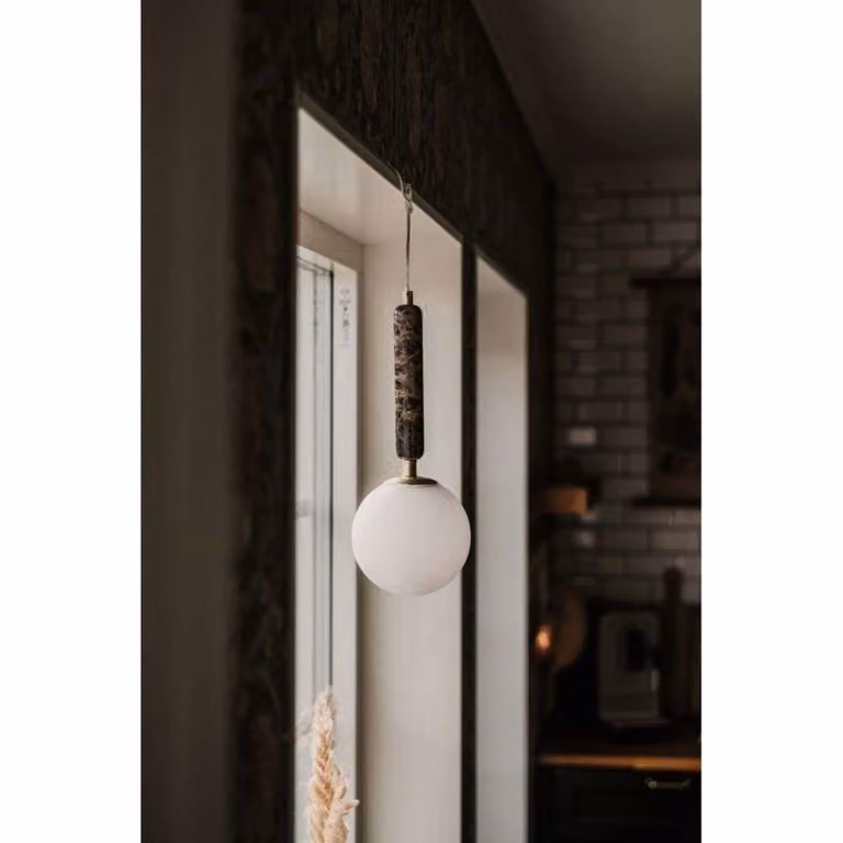 Globen Lighting Lampada a sospensione Torrano, dimmerabile, Marrone / Ruggine, Soggiorno / Sala da pranzo, Pietra, Design, Lampada a sospensione