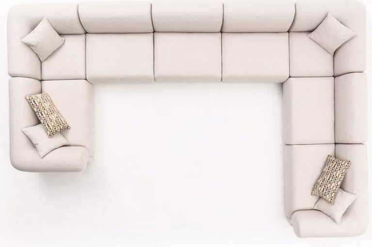 Sofa U-Form Wohnzimmer Luxus Wohnlandschaft Design Polster Ecksofa Möbel