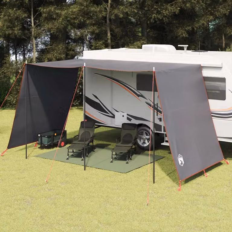 vidaXL Telo impermeabile Grigio e arancione 402 x 240 x 230 cm