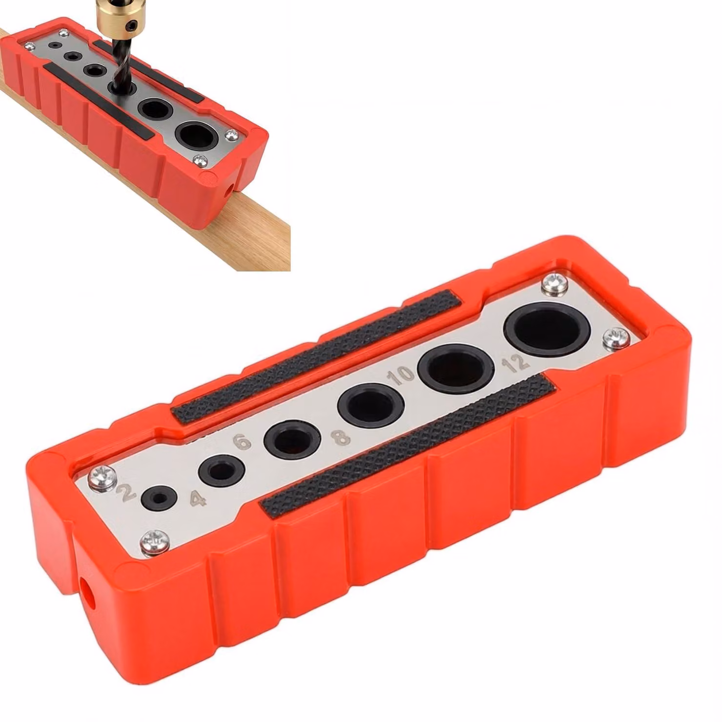 Punte da trapano ad alta velocità per legno - Utensili per la lavorazione del legno - 6 punte, da 2 mm a 12 mm - Facile da usare - Allineamento automatico - Foratura efficiente - Indicatore di posizione per la foratura
