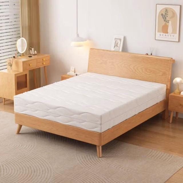 Materasso 160 × 200 cm a molle insacchettate 1000 molle, 7 zone, sfoderabile e lavabile, H3/H4, bianco grigio