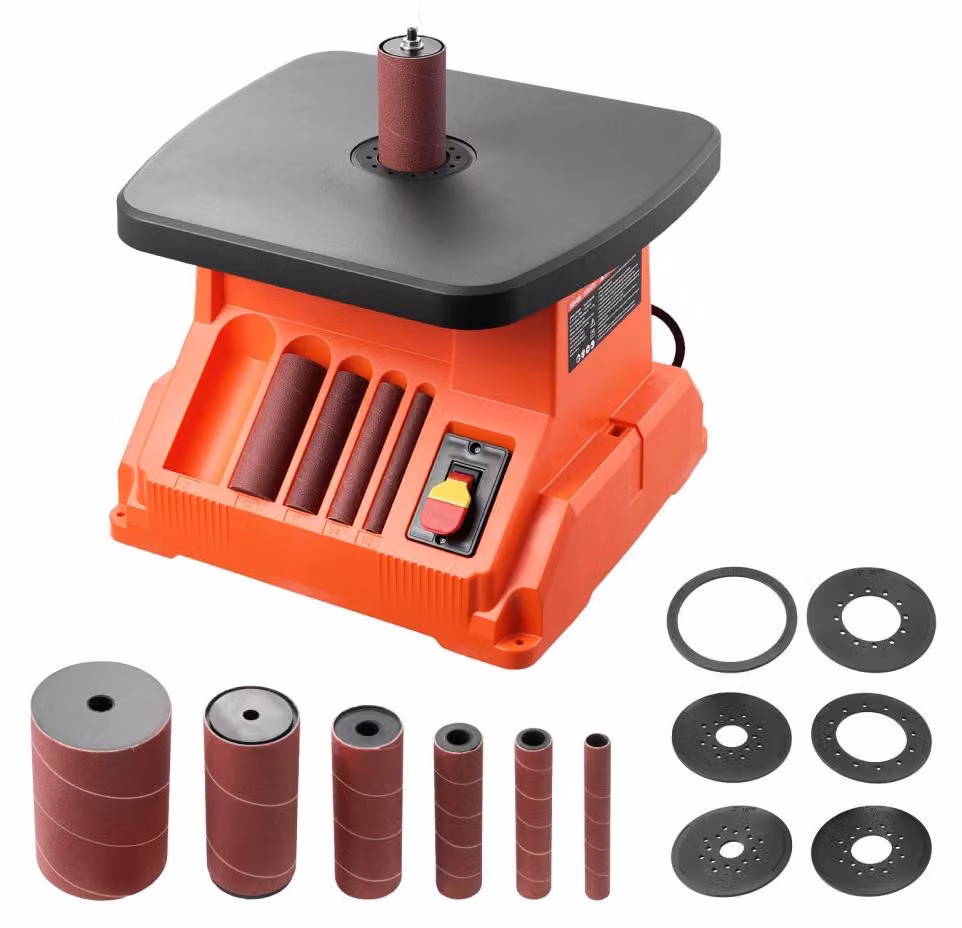 Levigatrice oscillante per assi - 2000 giri/min - corsa di 16 mm - piano di lavoro di 390 x 415 mm - realizzata in ghisa e acciaio