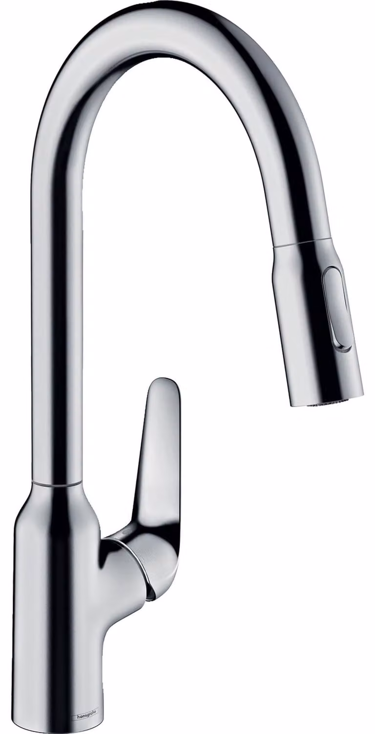 hansgrohe Focus M42 mitigeur monocommande de cuisine M42 220, douchette coulissante, 2 jets, 71800000, 71800000