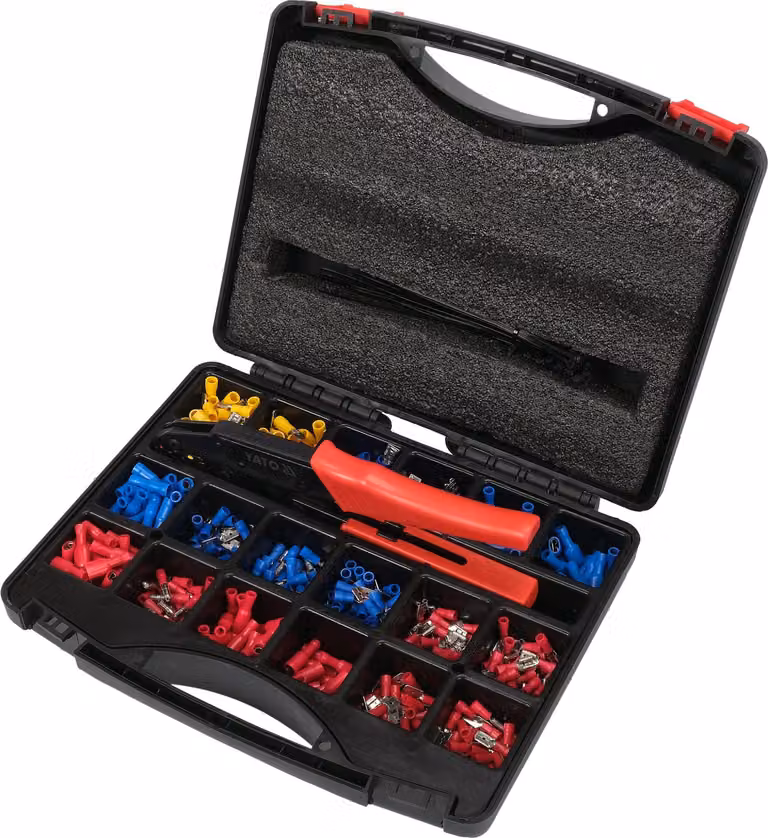 Set completo di utensili per crimpatura per elettricisti, 551 pezzi