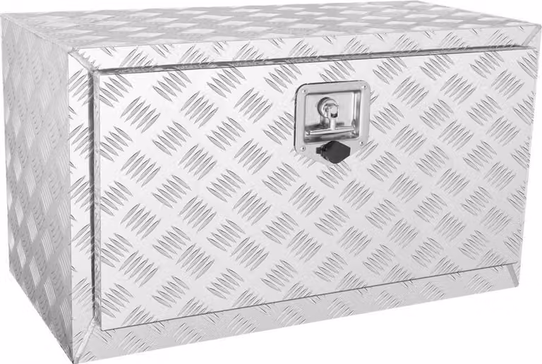 Cassetta degli attrezzi sotto il pavimento del camion in alluminio - Deposito attrezzi per rimorchi e camper - 76,2 x 35,6 x 40,6 cm