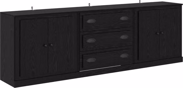 Credenza | Sideboards con cassetto 3 pcs Rovere Nero 210 x 35,5 x 67,5 cm