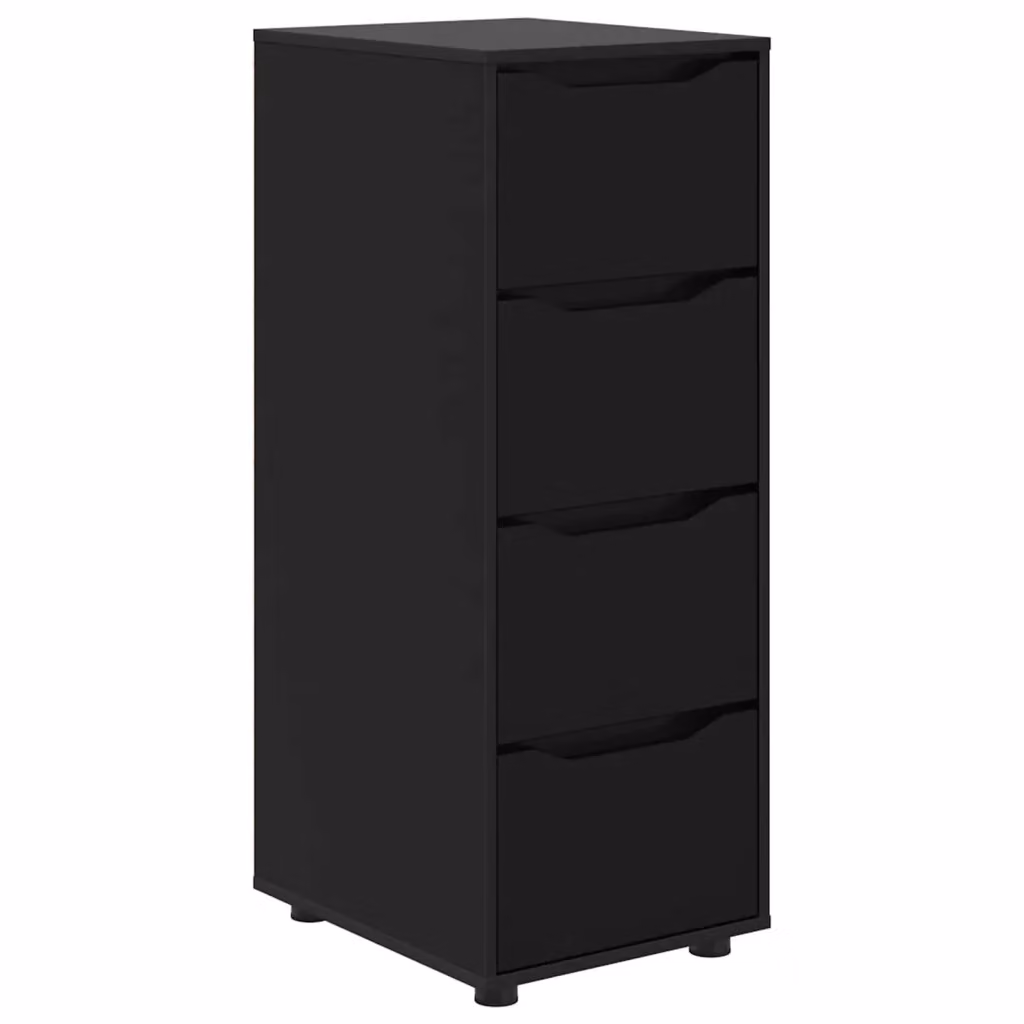 Armadio con cassetti vidaXL Nero in MDF e plastica L/P/H: 40 x 48 x 105 cm – 2