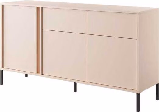 Credenza Dast 153x39,5x81cm beige a 3 ante