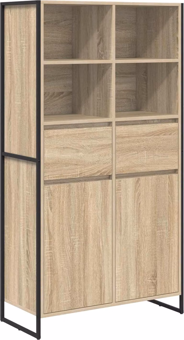 Credenza 2 pcs Sonoma 81 x 36 x 150.5 cm Legno multistrato