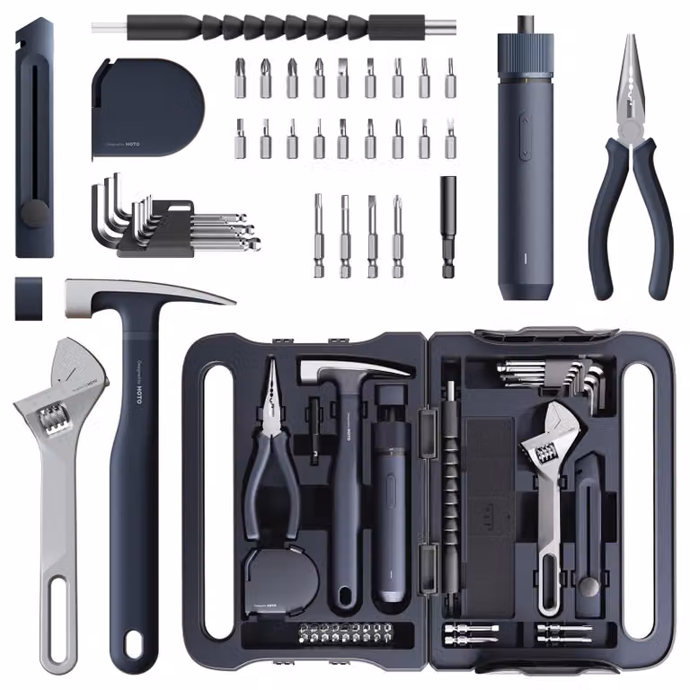 Kit di 40 pezzi con avvitatore elettrico intelligente e 26 accessori