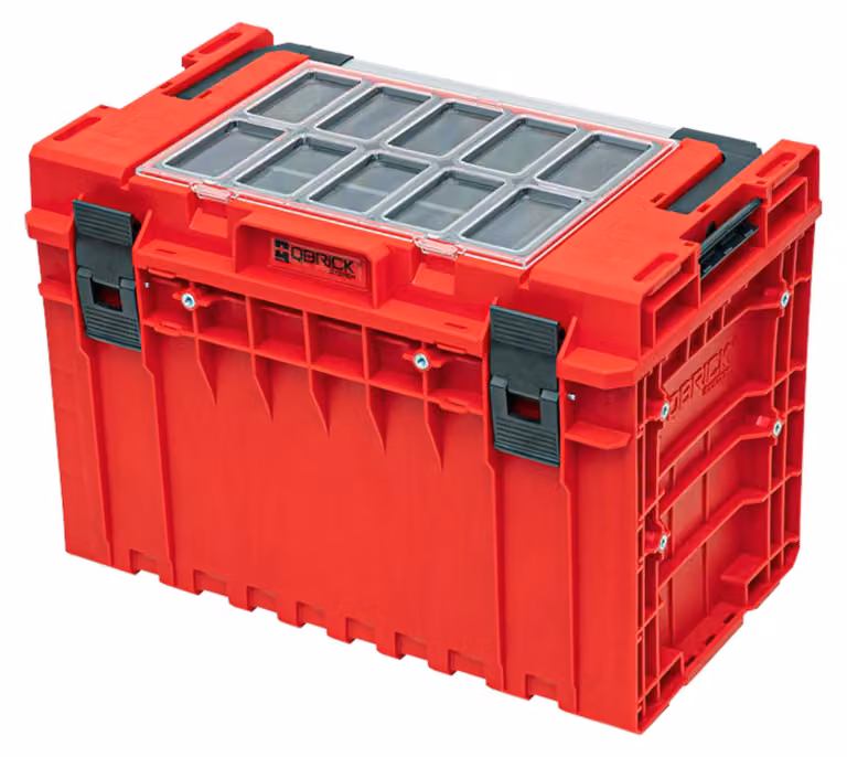 Qbrick System ONE 450 2.0 Expert RED ULTRA HD Valigia portautensili personalizzata organizzatore modulare 585 x 385 x 420 mm 52 l impilabile IP66
