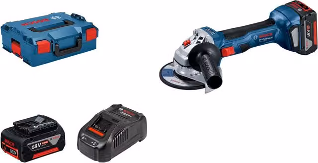 Bosch GWS 18V-7 Smerigliatrice Angolare Brushless 18V Ø125 mm con 2 Batterie da 5,0Ah Blu