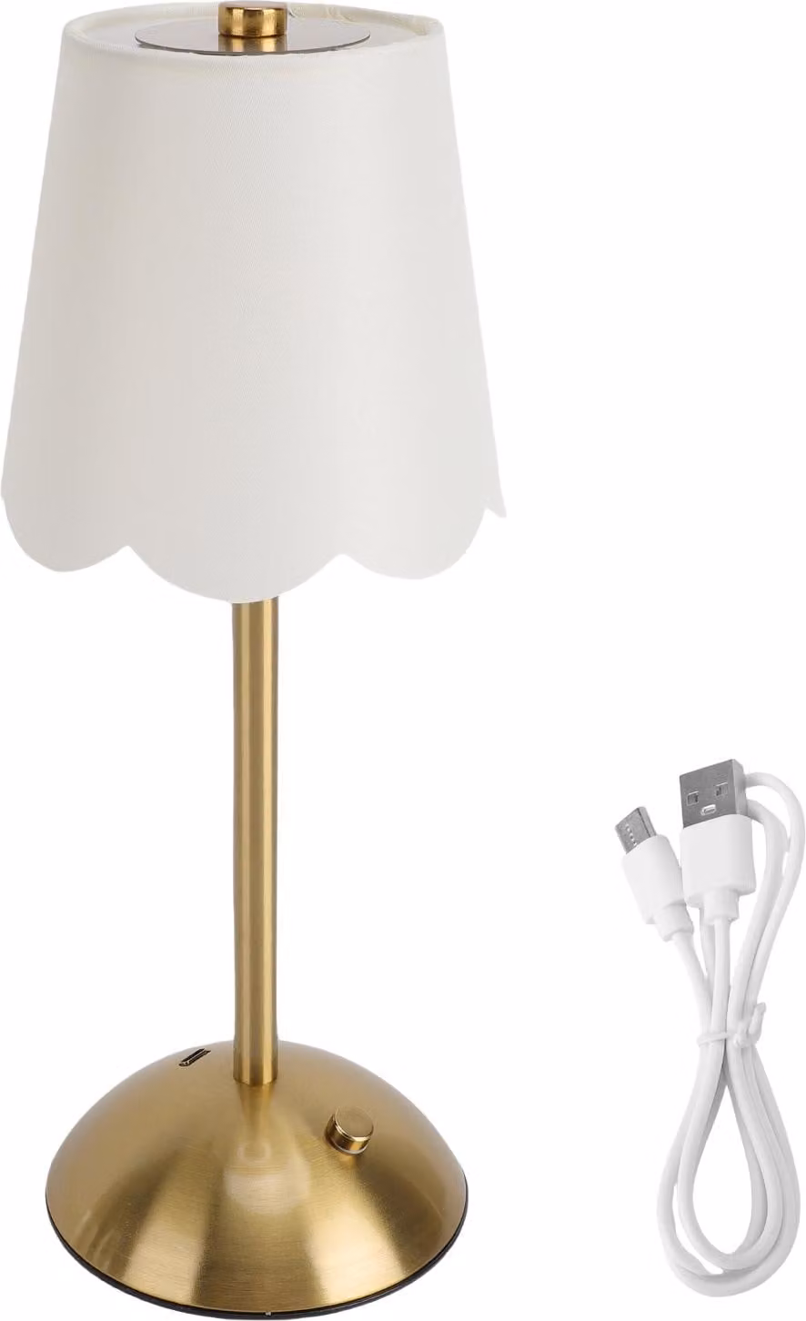 Lampada da tavolo senza fili, struttura in ferro, comando touch, 1200 mAh, alimentata a batteria, LED portatile da scrivania per comodino