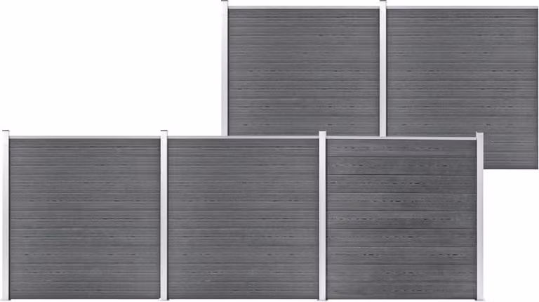 Maison Exclusive - Recinzione per giardino in WPC, 872x186 cm, grigio