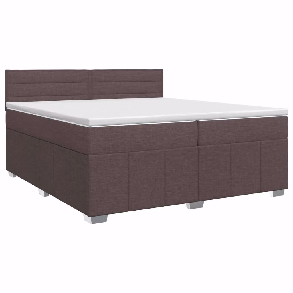 Letto box spring con materasso ibrido vidaXL marrone e bianco L/P: 200 x 200 cm – 2