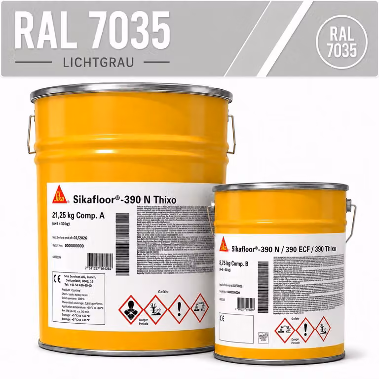 Sikafloor-390 N Thixo 2K RAL7035 25kg Epoxidharz-Dünnbeschichtung