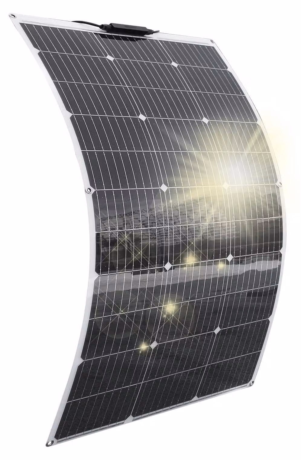 Pannello solare flessibile da 100W, 12V, monocristallino, per camper e imbarcazioni