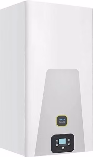 Caldaia a condensazione Savio InoxDens Moon Fast 25 S Metano/Gpl con kit scarico fumi in acciaio inox e bianco