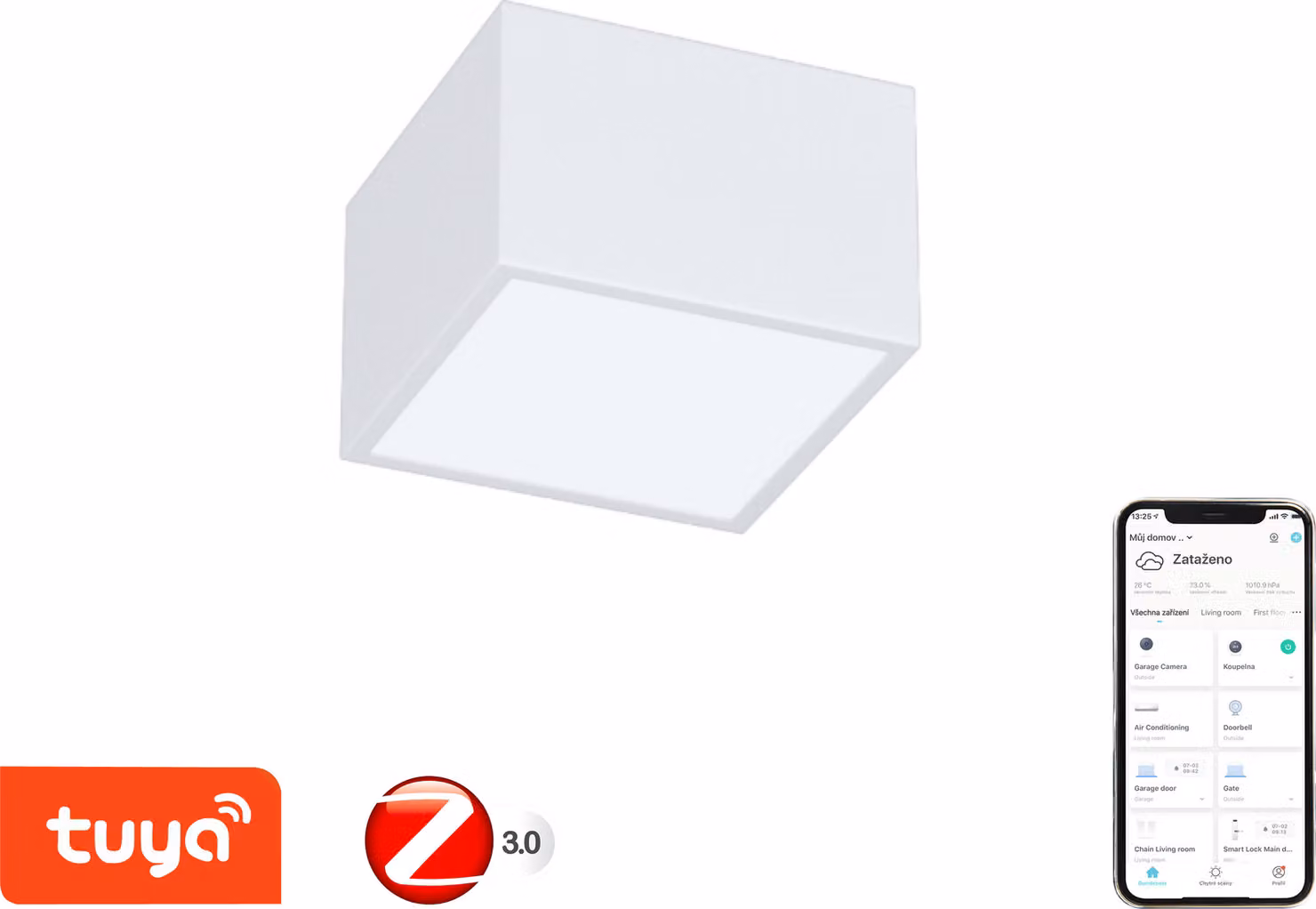 Immax NEO CANTO Plafoniera intelligente 15x15cm 12W bianco Zigbee 3.0